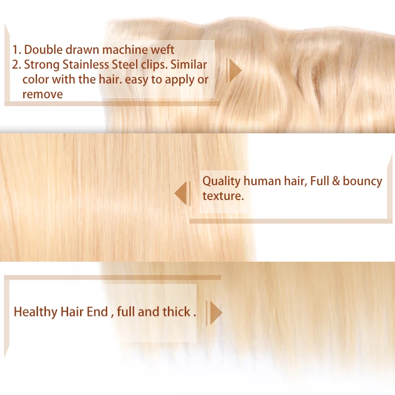 Addbeauty 14 &quot 22&quot Прямой полный Начальник Клип В машину сделал Волосы remy 70 г 5 клипы в