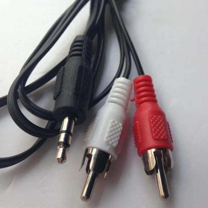 1PC 3.5mm Male Jack to 2 RCA Plug Adapter Cable Stereo Playbac Audio Video Extension Cord for DVD VCR TV AV |