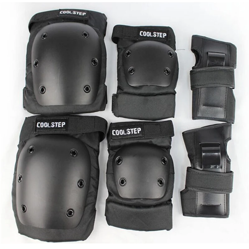 COOL STEP 6 Pcs Heavy Duty Knee Elbow Hands Protective Pad Support Kneepad Skateboard Skating Sports Safety Gear for Men/Women | Спорт и