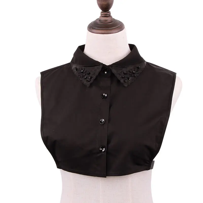 2017 модный ложный воротник белый и черный галстук съемный кружевной цветочный