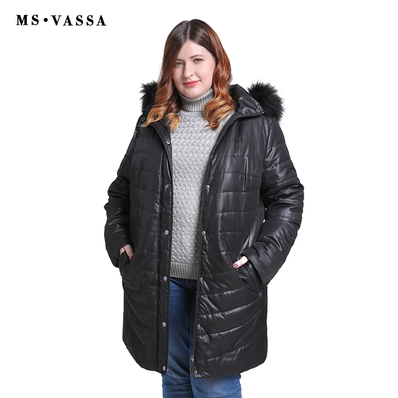 MS VASSSA/женские парки новинка 2019 года осенне зимние куртки с воротником стойкой