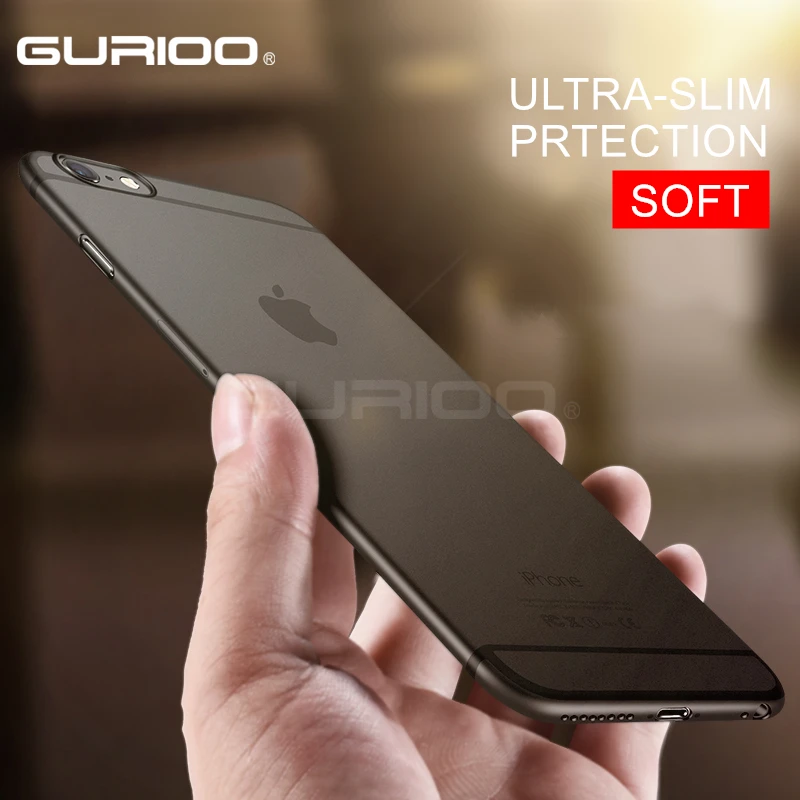 GURIOO ультра тонкие мягкие матовые задние Чехлы для iphone 6 7 8 чехол Полный Coque Plus