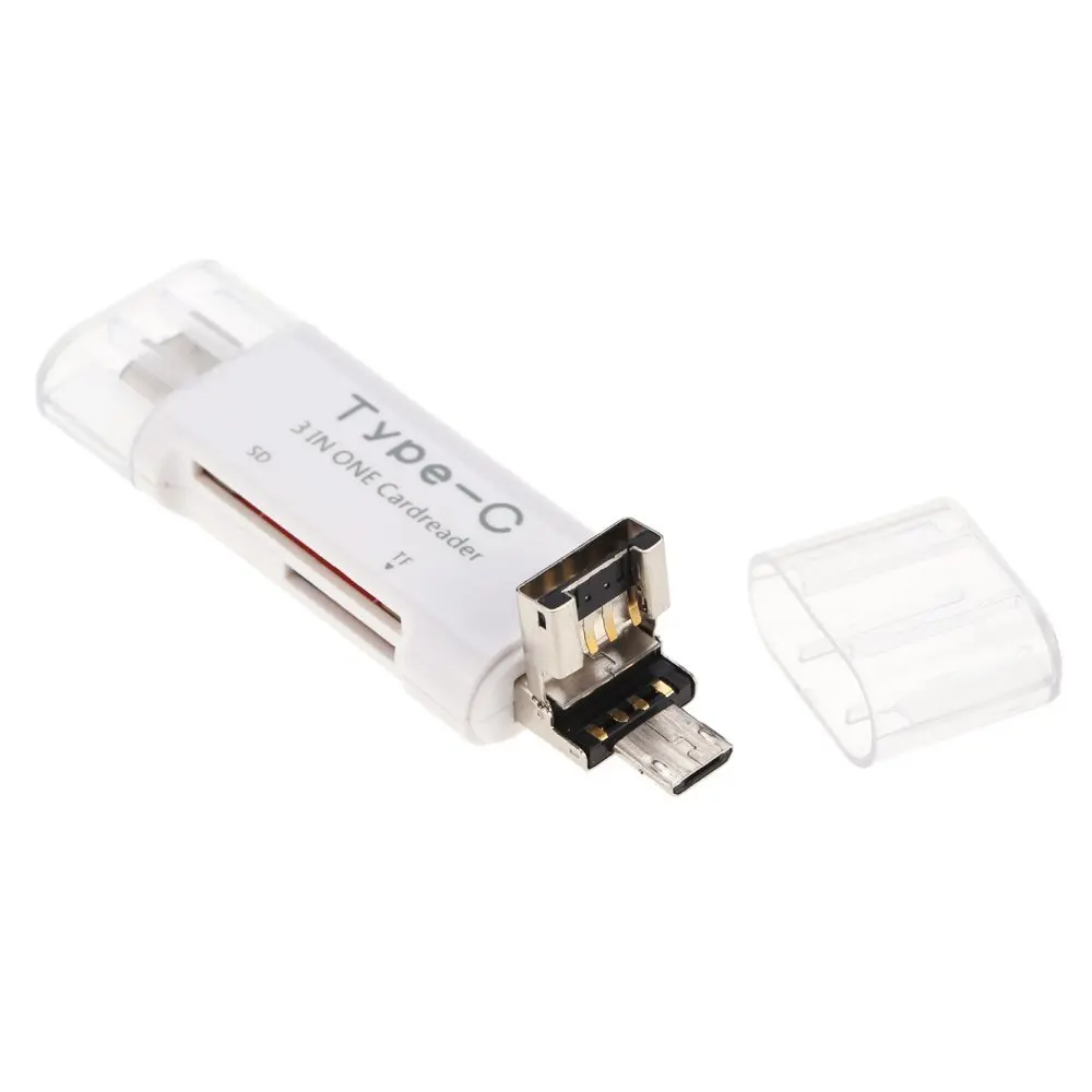 3 в 1 Многофункциональный ОТГ кардридер USB C Micro комбинированный адаптер для MacBook