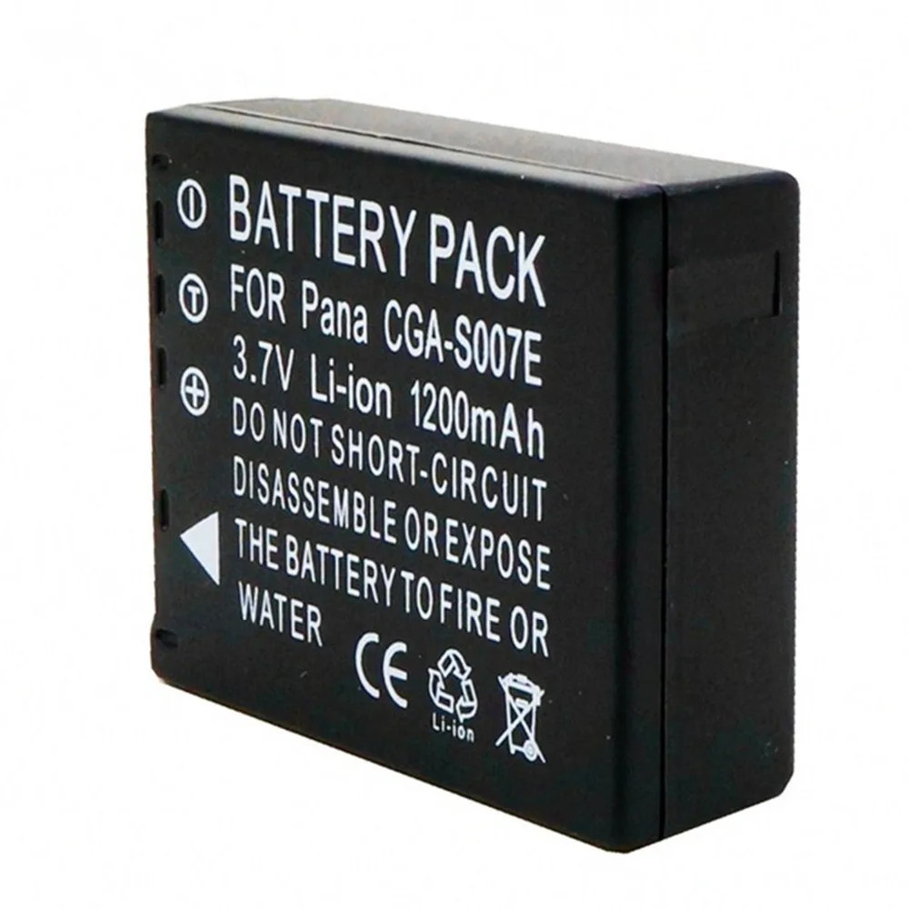 WHCYonline 1200 мА/ч Φ S007E BCD10 Аккумулятор для камеры Panasonic Lumix DMW TZ1BS CGA S007E|camera battery|battery for