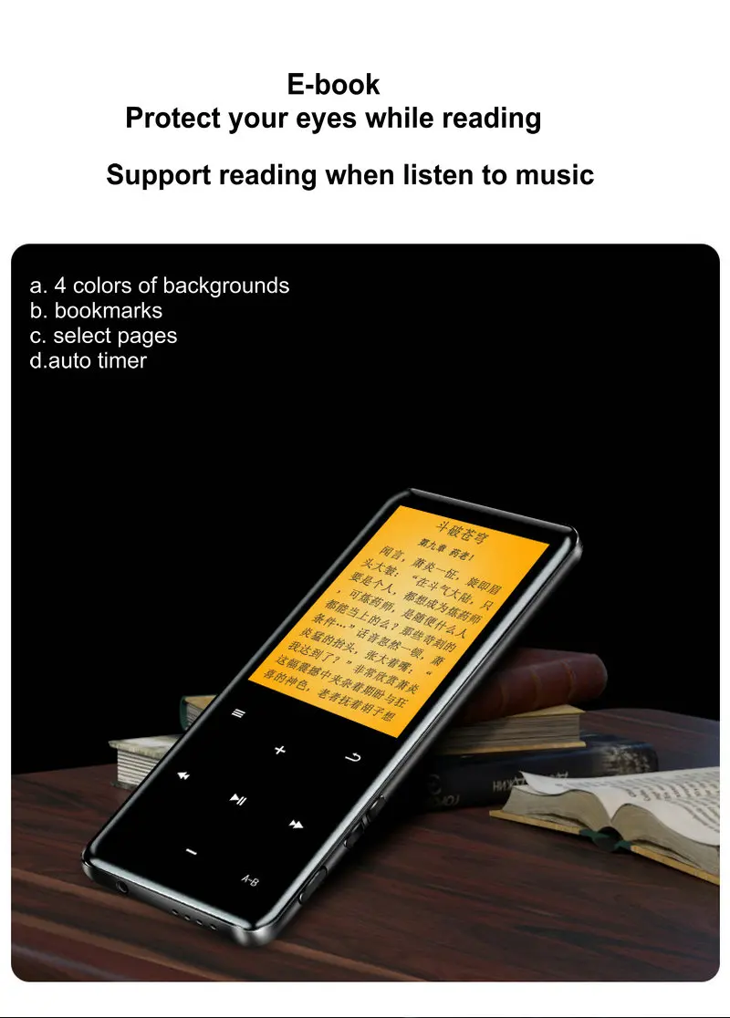 MP4 плеер портативный Bluetooth 4,0 MP3 мультимедийный MP 4 Тонкий 2,4 дюймов сенсорный экран fm-радио видео HiFi плеер SD карта до 32 Гб