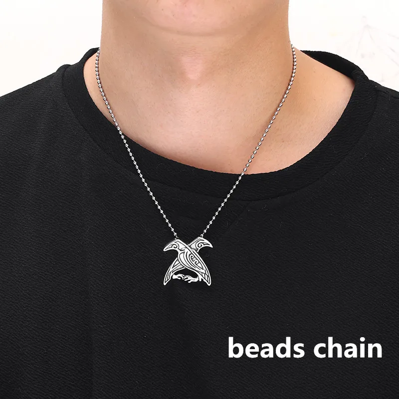 KLDY колье с кулоном в стиле викингов птица талисман из нержавеющей стали амулет