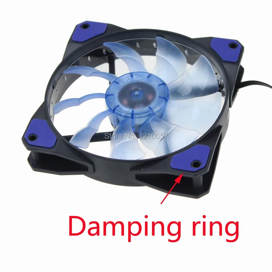 2 шт партия 3Pin 4Pin Охлаждение процессора теплоотвод вентиляторы 15-LED синий свет для