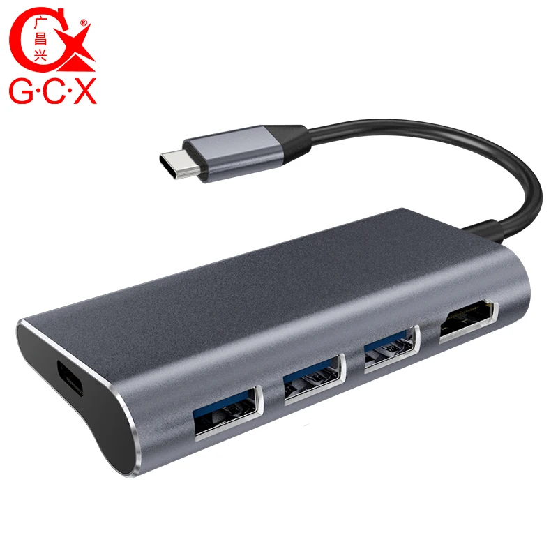 USB Type C док-станция для HDMI HUB USB-C адаптер MacBook Samsung S8/S9 Huawei Pro 5 в 1 мульти Type-C конвертер