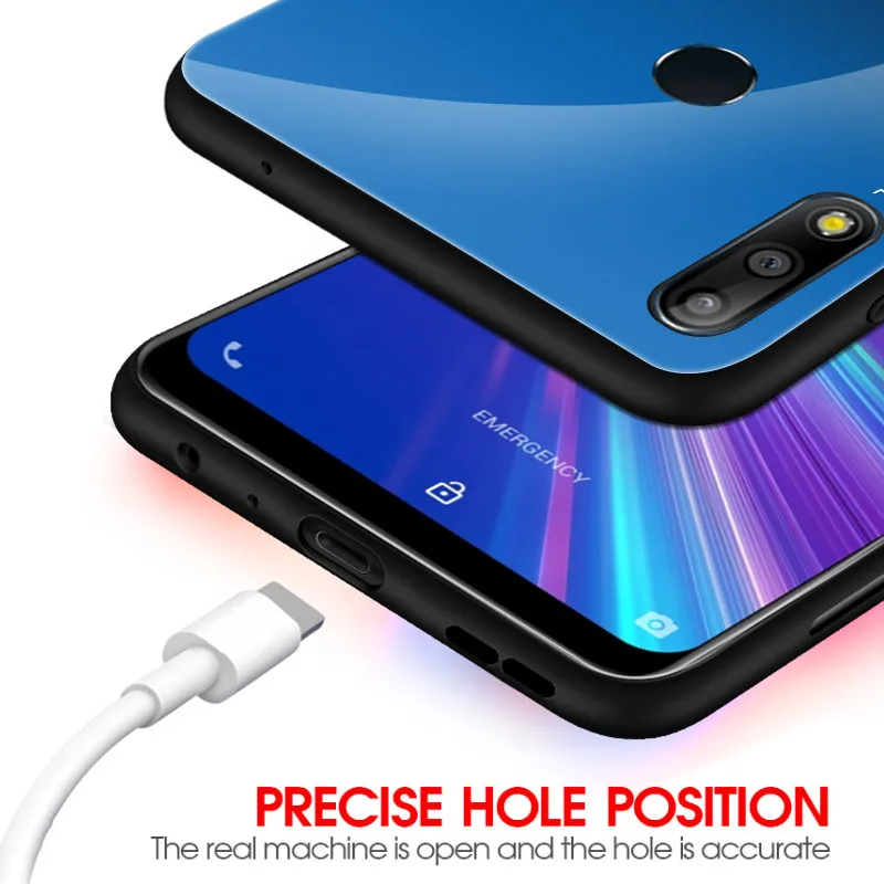 Градиентные чехлы из закаленного стекла для телефонов ASUS Zenfone Max Pro M2 M1 ZB602KL ZB601KL