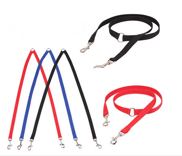 Нейлон Двойной Собака муфта двойной свинцовый 2 двухстороннее домашних собак