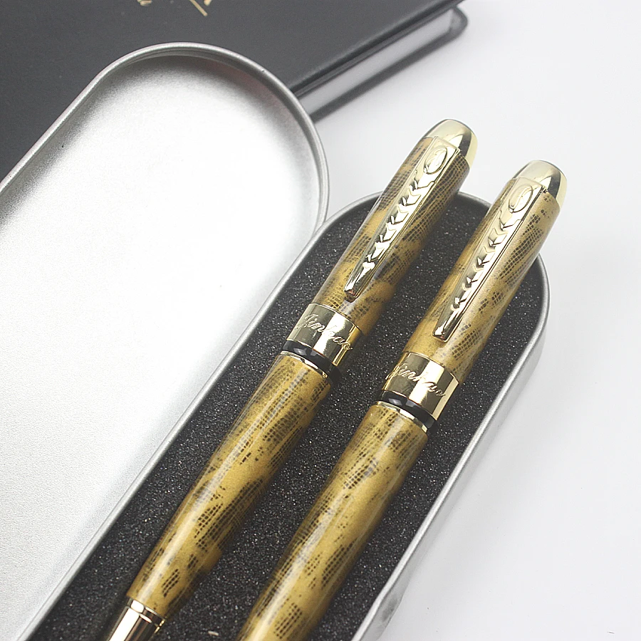 Jinhao250 Роскошные Металлические перьевые ручки металлическая подарочная коробка