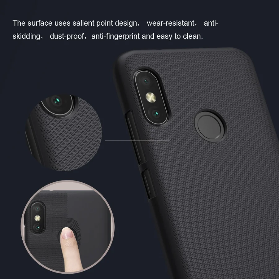 Redmi 6 pro чехол Nillkin 5 84 ''матовая жесткая задняя крышка из ПК с подарочным