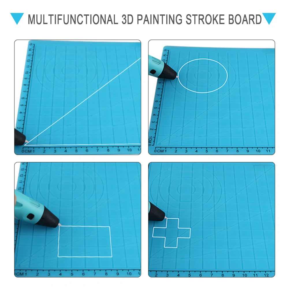 3D печатная доска DIY Sketchpad силиконовый коврик для рисования с базовым шаблоном шапочки для пальцев отличные инструменты для рисования детская 3D доска для рисования