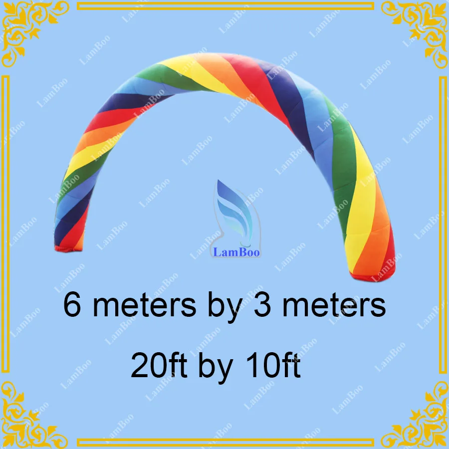 Хит продаж бесплатная доставка надувная Радужная Арка 6 м для мероприятий