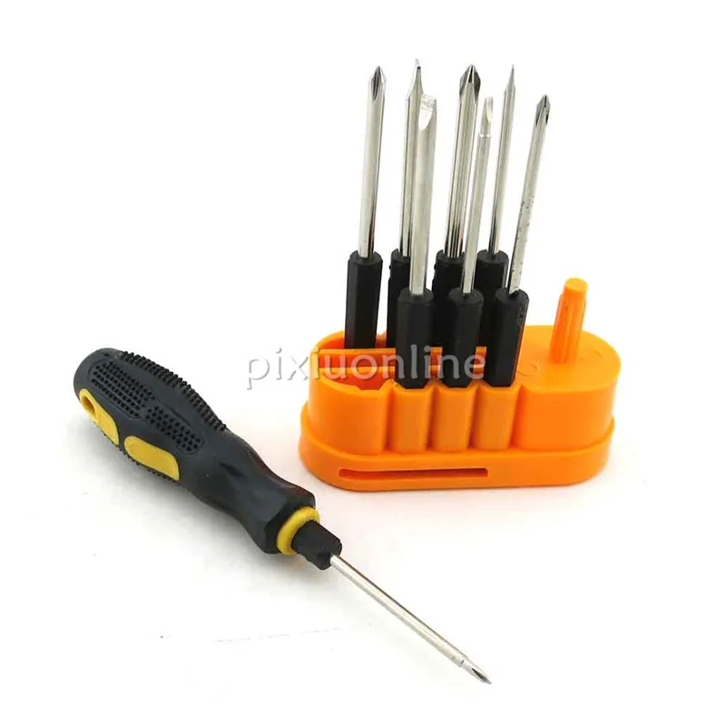 1set J182 8 in 1 Detachable Screwdriver Suit Straight and Cross Screw-driver Different Size Screw Drivers DIY Making Tools