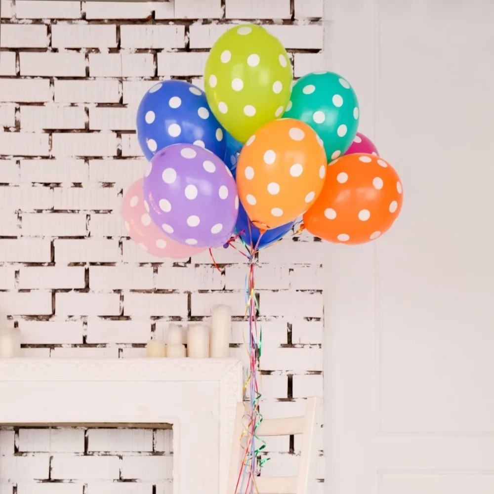 100pcs Assorted Polka Dots Balloon 12&quot Latex Helium Balloons for Wedding Birthday Party Festival Christmas Decorations | Дом и сад