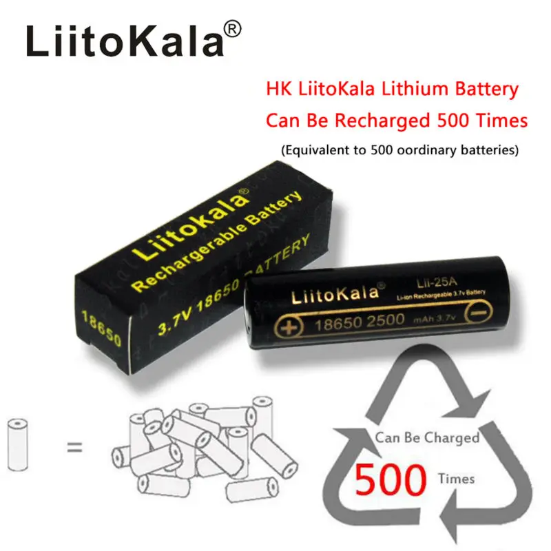 Зарядное устройство Liitokala аккумулятор и 2 аккумулятора 18650 2500 мАч | Электроника