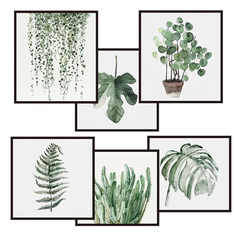 Растения лист бонсай наклейки на стену ПВХ Сделай Сам настенный плакат для