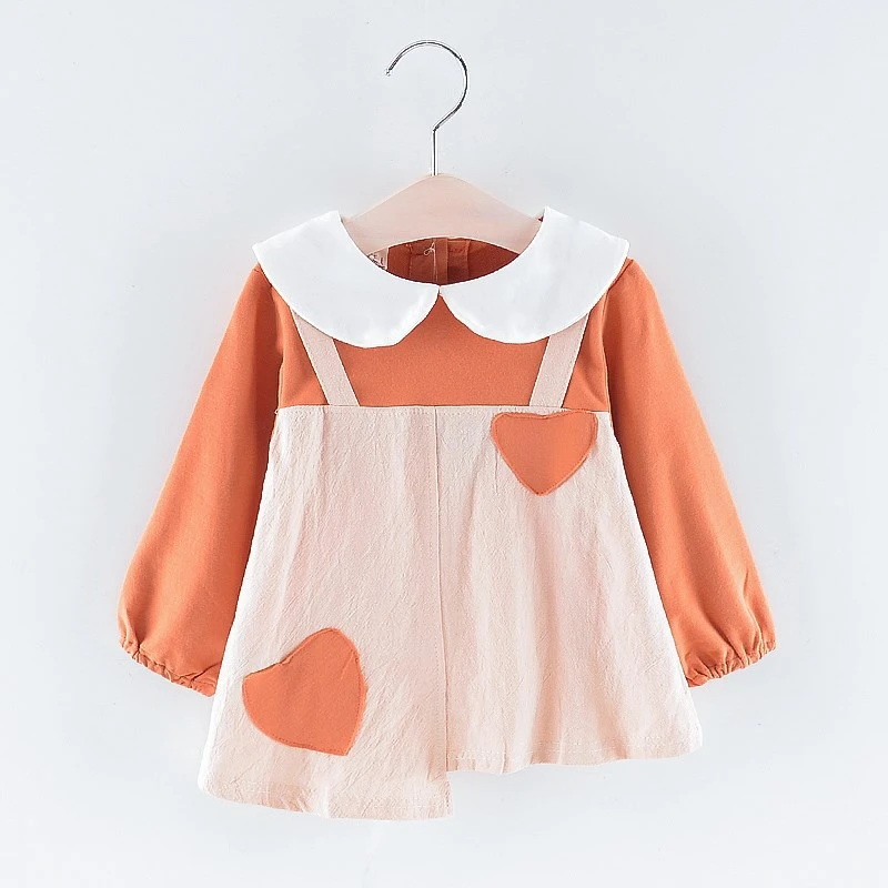 Новинка Брендовые платья для маленьких девочек с длинными рукавами милые