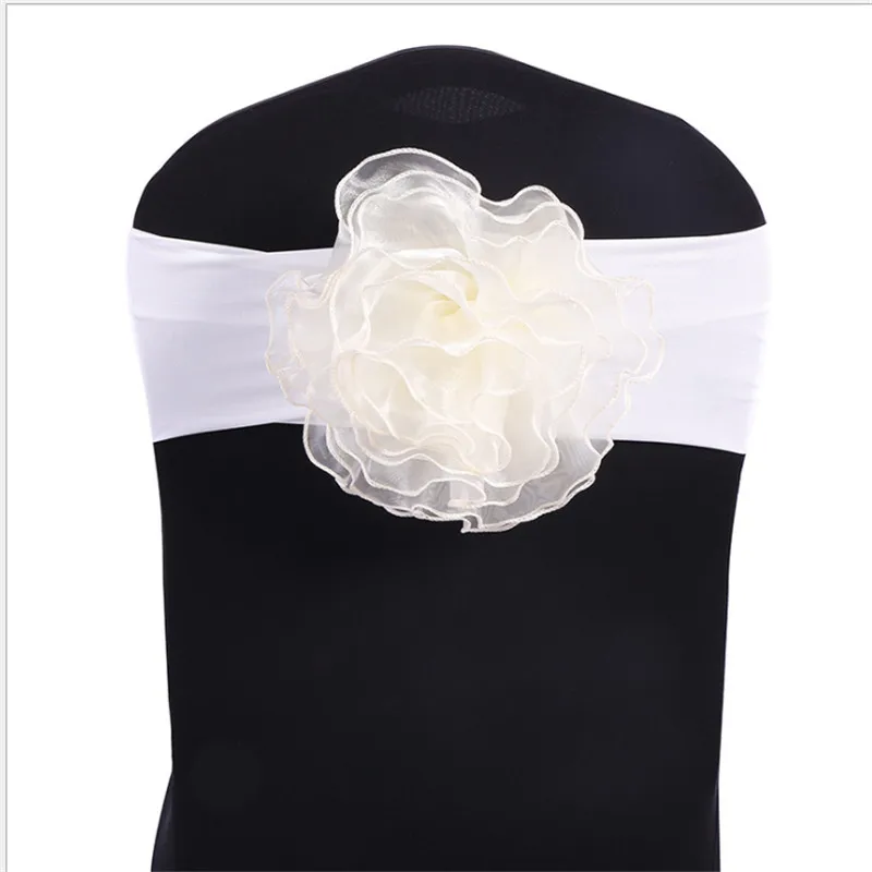 Доставка 100 шт. новинка стул из органзы с поясом и бантом украшение для