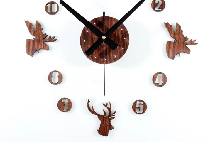 DIY домашний декор для гостиной настенные часы Олень Рождество Домашний бара кофе