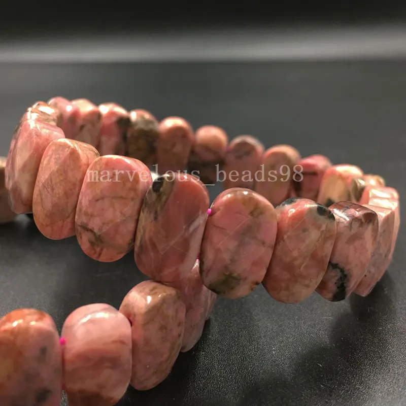Rhodorite G8360 Mookaite Золотой Камень Синий Песок Кристалл Howlite Вишня кварц Jaspe тигровый глаз родорит бусины стрейч браслет 7 1/" PWB615b - Окраска металла: Rhodorite G8360