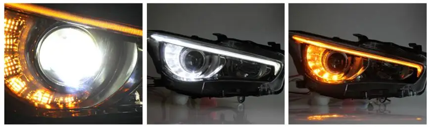 Infiniti Q50L головной светильник,~ год, 2 шт, светодиодный, подходит для LHD& RHD,! FX37, QX60, QX80, M35, M25, EX25, Infiniti Q50L туман светильник; Q50