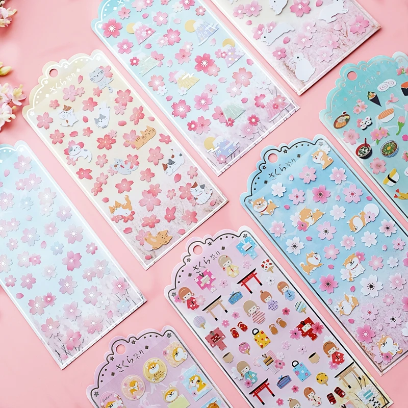 20шт/1 лот Kawaii cherry blossom дневник путешественника планировщик декоративные мобильные наклейки Скрапбукинг Ремесло Канцелярские наклейки