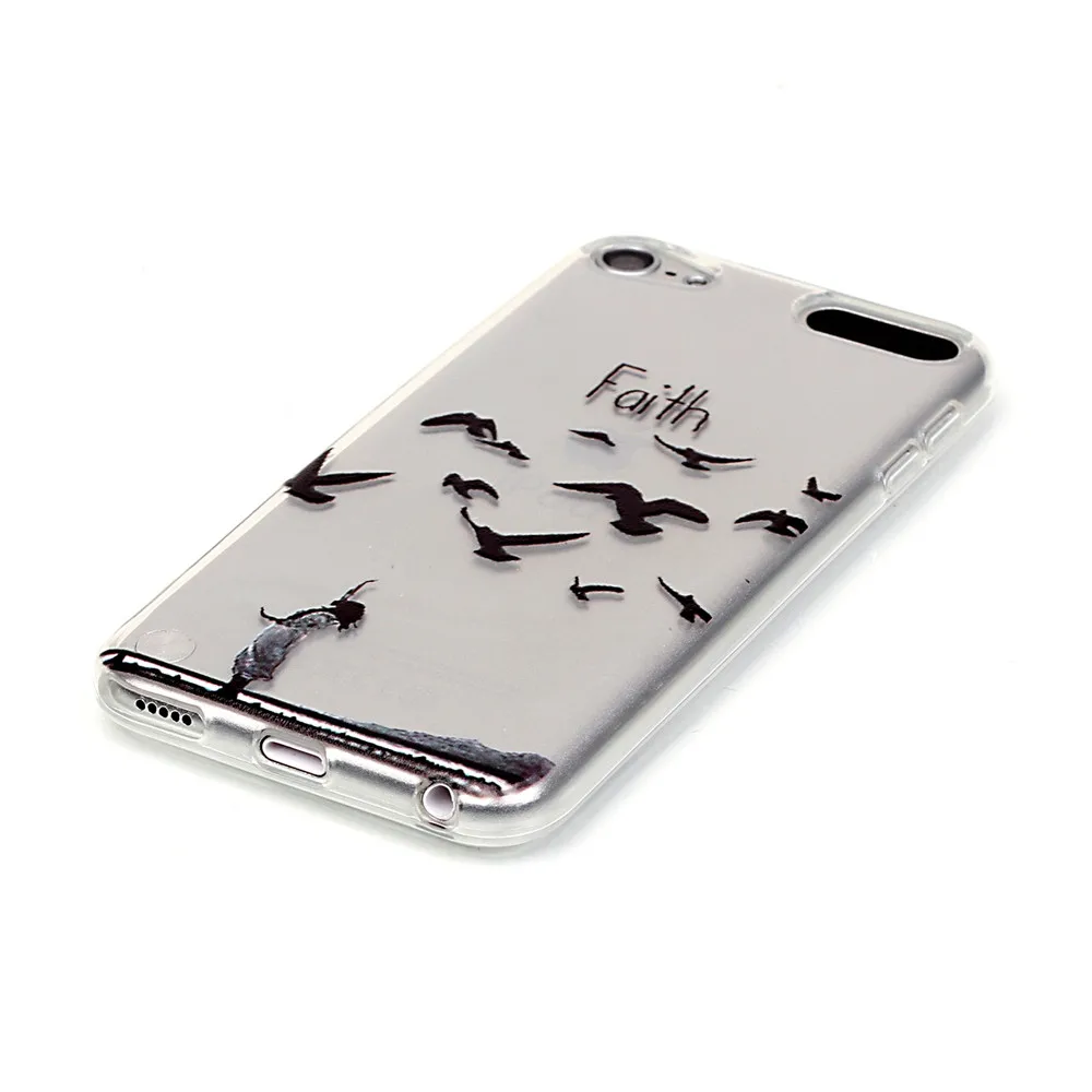 Для Apple iPod Touch 5 Coque Случай Мода Летающая Девочка Дует одуванчик Окрашенные Мягкая