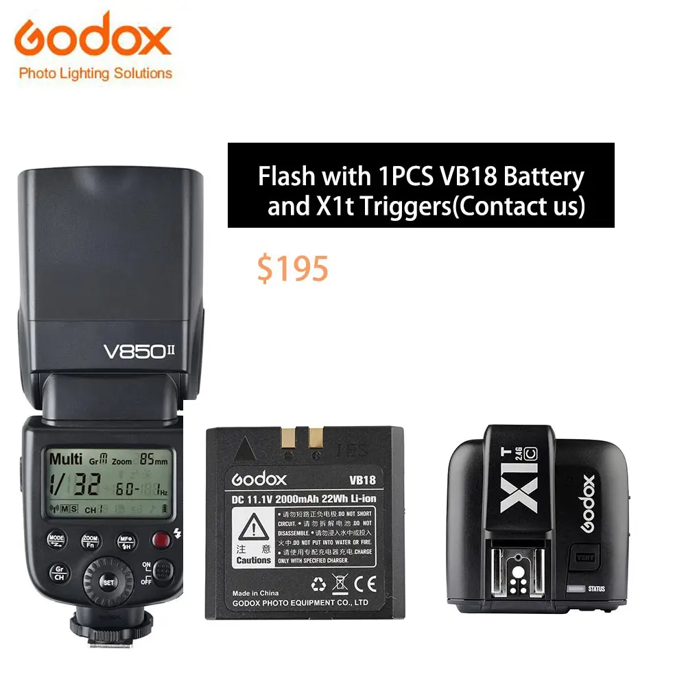Godox V850II Camera Flash Speedlight 2.4G HSS with 2000mAh Li-ion Battery for Canon Nikon Pentax Olympas | Электроника
