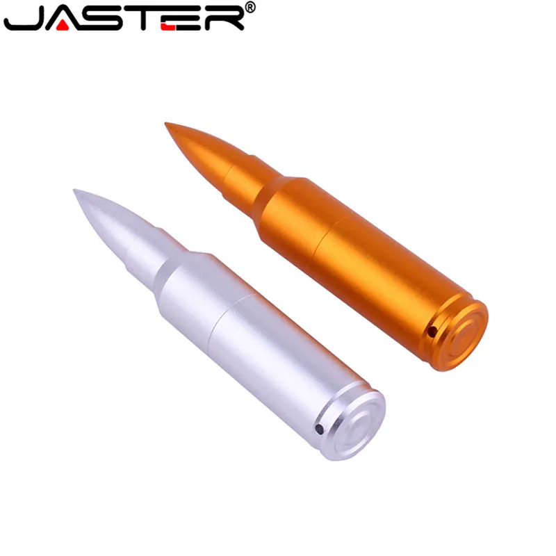 JASTER металлическая, в форме пули, usb флеш-накопитель, карта памяти, золотые, серебряные пули, флешка, 4 ГБ, 8 ГБ, 16 ГБ, 32 ГБ, 64 ГБ, брелок, подарок