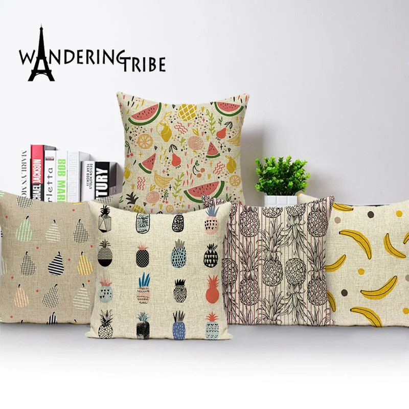 Украшение Ananas домашний наволочка чехол для подушки с интересной вещью льняная