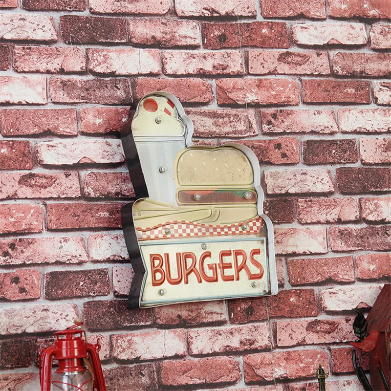 Гамбургеры Гамбург Led неоновый свет вывеска кафе быстрого Еда торт ham пиццы Декор
