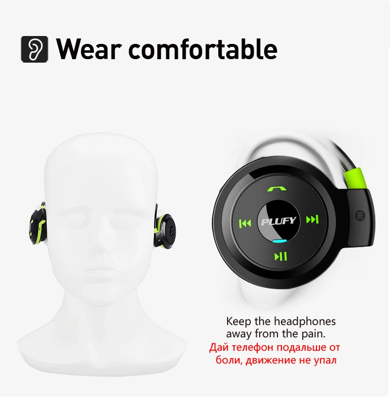 Беспроводные наушники с Bluetooth, спортивные наушники с защитой от пота, наушники с Bluetooth Inalambrico Ecouteur, радио, MP3