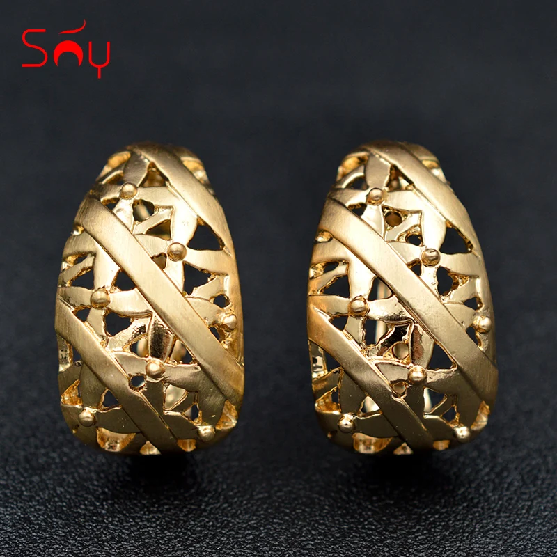 Женские серьги-клипсы в форме цветка Sunny модные ювелирные украшения из