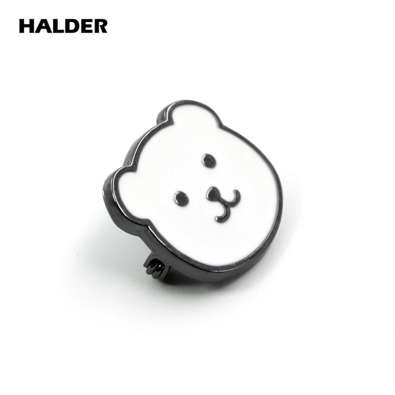 BR0009 HALDER мультфильм белый медведь милый плюшевый медведь Броши Модные ювелирные изделия коричневый Медведь булавки нагрудные значки с животными аксессуар подарок