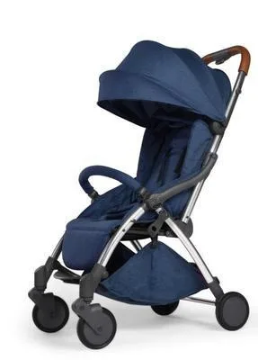 Dark blue silver Автоматический светильник-тележка, подвесной светильник, сидя и лежа, детская коляска 0-5 лет, Детская переносная коляска - Цвет: Dark blue silver