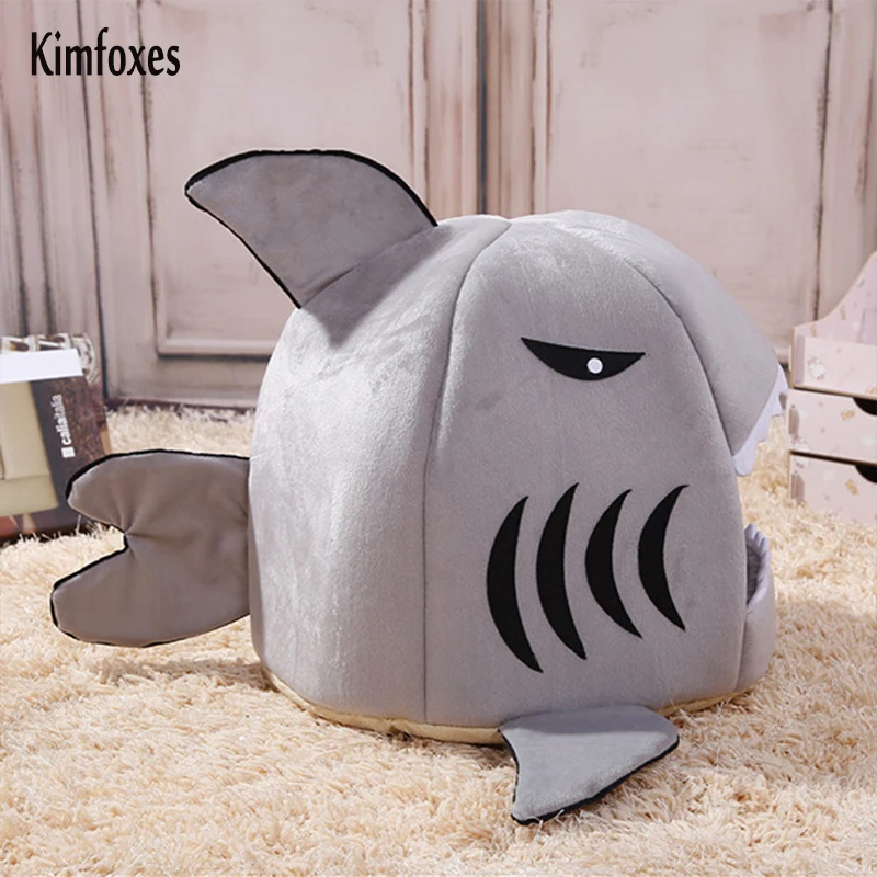 Shark Shape Dog Beds Warm Soft House Pet Sleeping Bag Cat Sofa Bed Puppy for Nest Mat Products Дом и сад