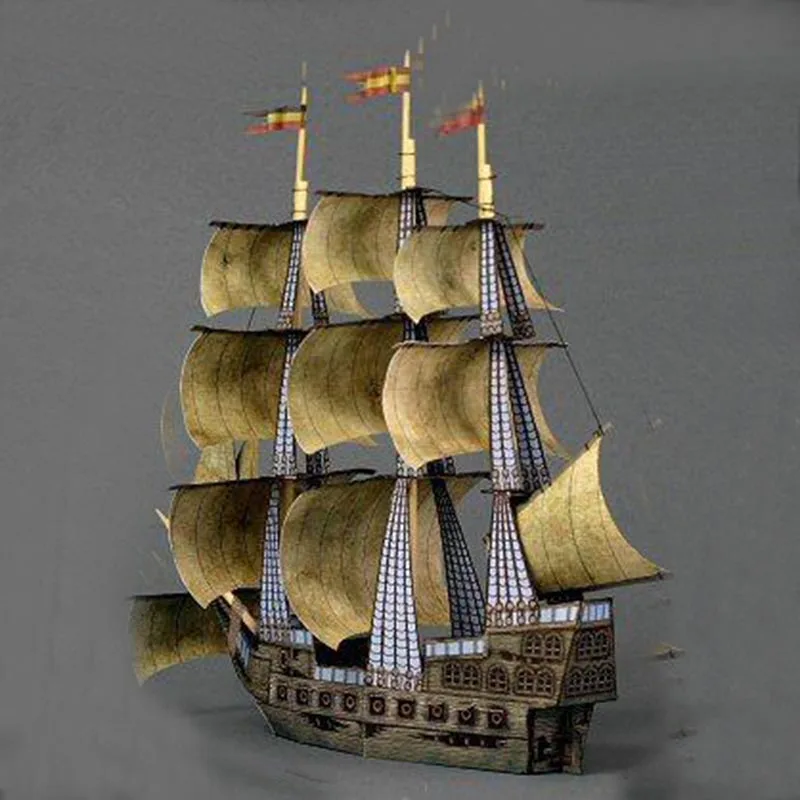 DIY бумажное ремесло пиратский корабль призрак 3D бумажная модель лодка оригами
