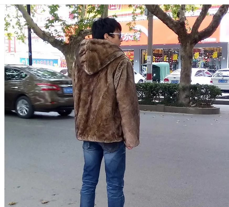 2019 мужские повседневные искусственные меховые куртки верхняя одежда из