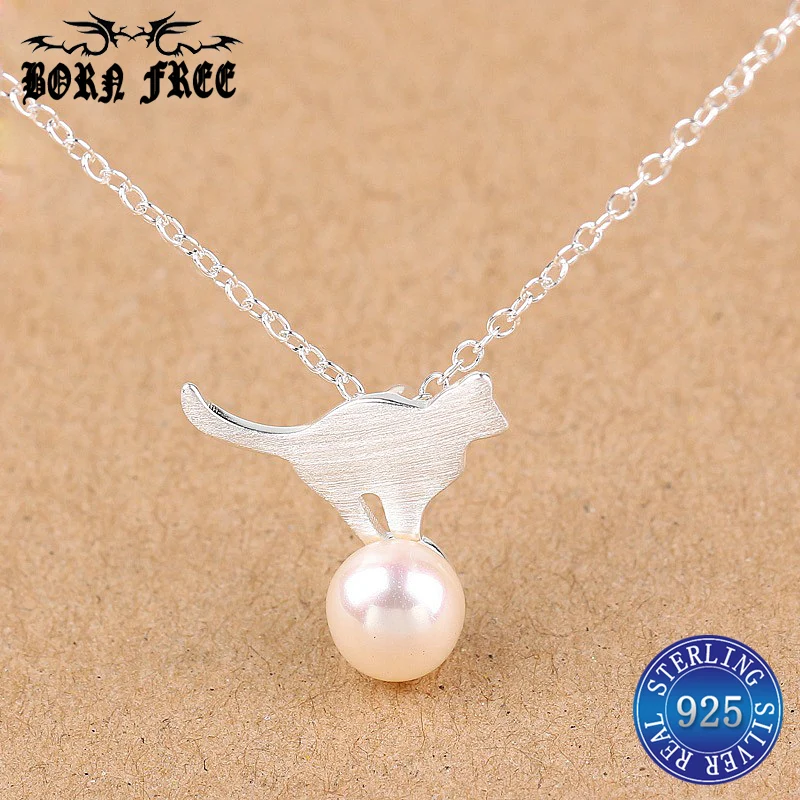 Кулон-цепочка женский из серебра 925 пробы с котом | Украшения и аксессуары