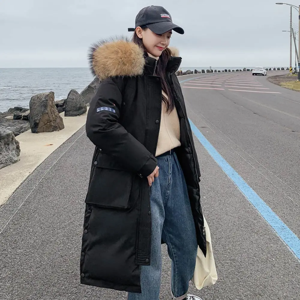 PinkyIsBlack Военная Толстая парка пальто Зимняя теплая Модная Меховая верхняя одежда