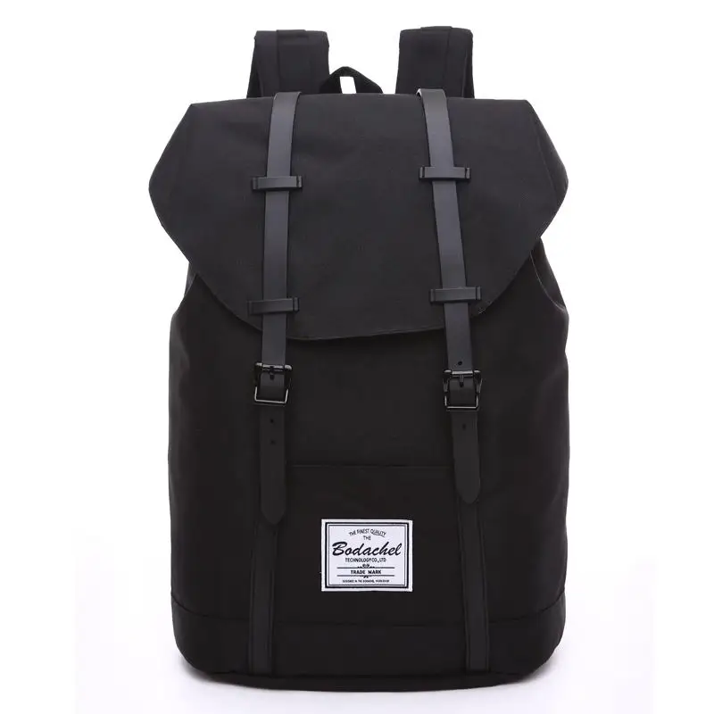 black Mochila Bodachel, Мужская школьная сумка для старшеклассников, рюкзак для ноутбука, Женский Большой Вместительный рюкзак, стильный рюкзак Mochila Escolar - Цвет: black