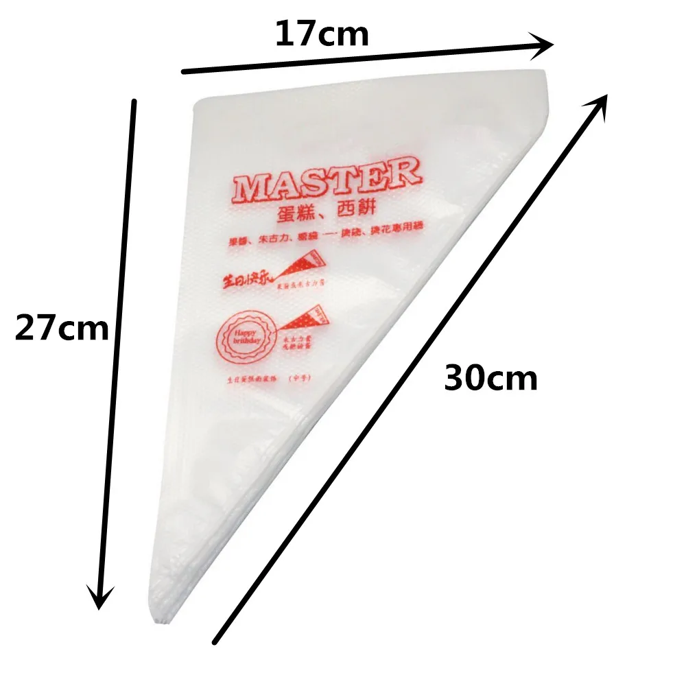 100 шт. одноразовые пластиковые мешки для украшения кондитерских изделий