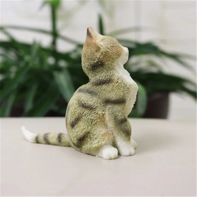 Имитация животного Красивая статуя кота оригинальный домашний декор фигурка из