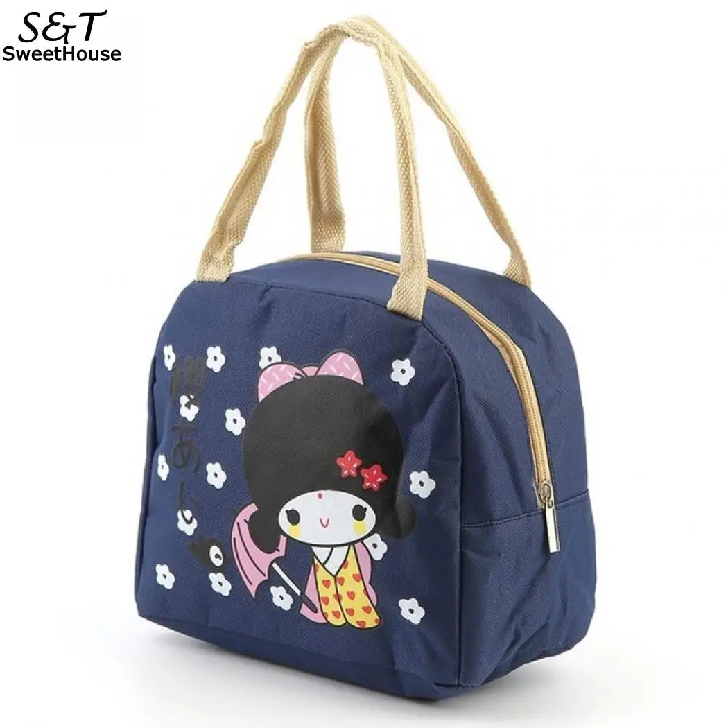 Унисекс Портативная сумка Ланч-бокс с застежкой-молнией для хранения еды пикника