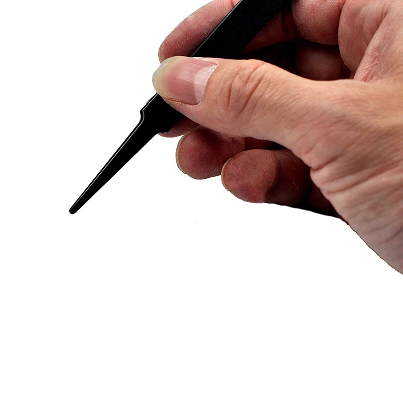6 шт. антистатические пластиковые пинцеты из углеродного волокна для