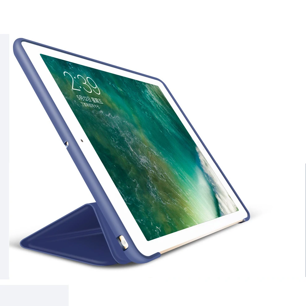Для iPad Air 10,5 дюймов чехол с мягким силиконовым дном+ умный чехол из искусственной кожи с функцией пробуждения и сна A2153 A2152