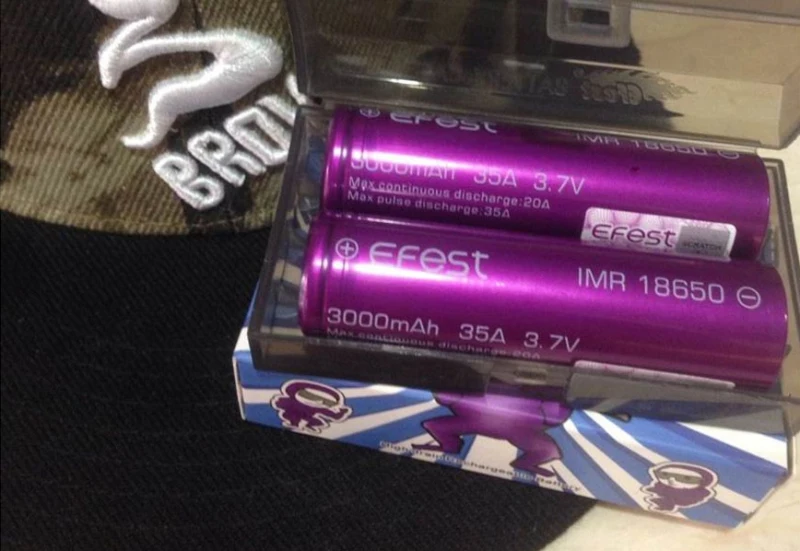 2 шт. EFEST IMR 18650 3000mah 3,7 V 35A аккумулятор фиолетовый Профессиональный Vape электронная сигарета литий-ионные аккумуляторы питания