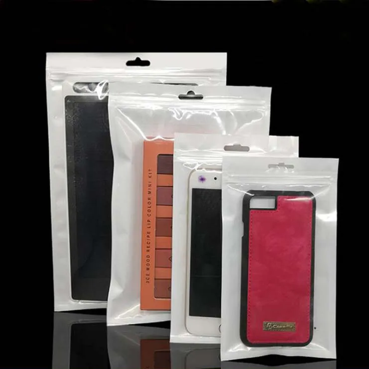 Хит продаж 100 шт./лот белые прозрачные пластиковые пакеты с замком на молнии сумки